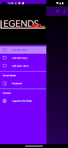 Android application Legends Hits Radio screenshort