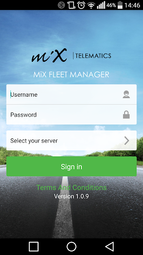 Android application MiX Fleet Manager Mobile screenshort