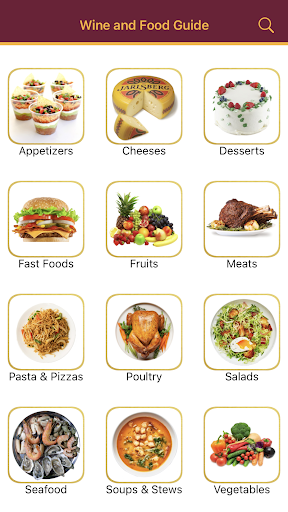 Wine and Food Guide Screen 2