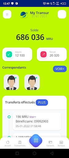 Android application MyTransur screenshort