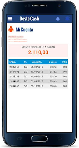 Oeste Cash App Screen 2