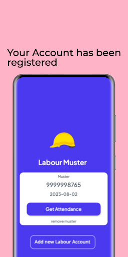Android application Labour Muster - Attendance screenshort