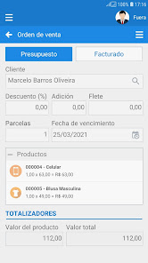 Captura 15 Registro de clientes, venta, s android