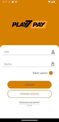 Pagamentos Play7 Pay Screen 3