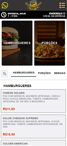 Android application Golden Burguer screenshort