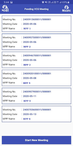 Maahi VCG Meeting Screen 2