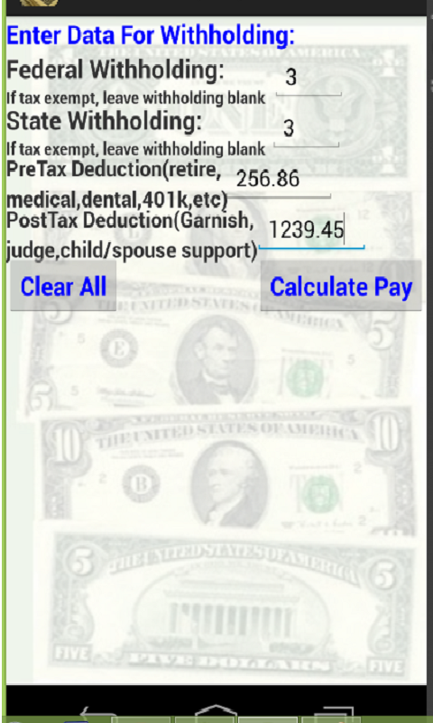 Android application Tax Refund Calculator, Find your Tax Refund screenshort