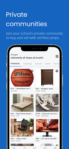 Android application Zhipper - College Marketplace screenshort