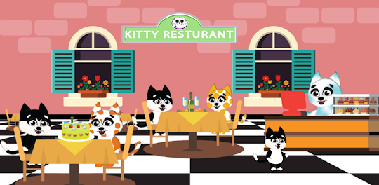 застолье в кошачьем ресторане