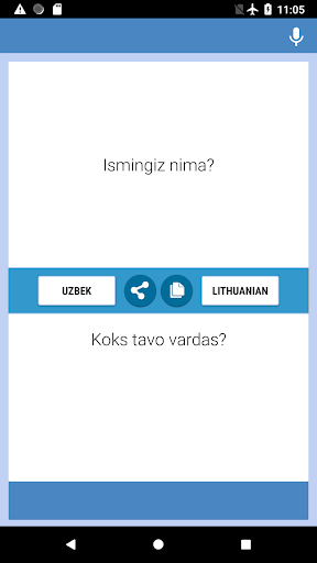 Android application O'zbek - Litva Tarjimon screenshort