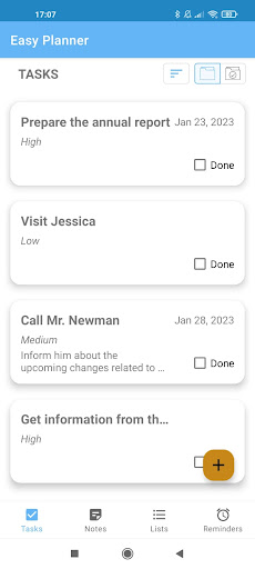 Android application Easy Planner screenshort
