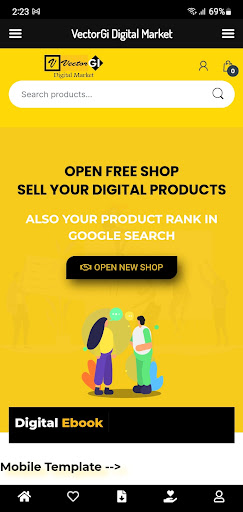 Android application Digital Products Vector Gi screenshort