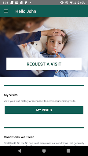 Android application FirstHealth On the Go screenshort
