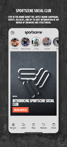 Android application Sportscene Social Club screenshort