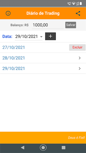 Diário Trading Screen 2