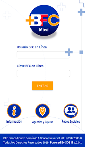 Android application BFC Móvil screenshort