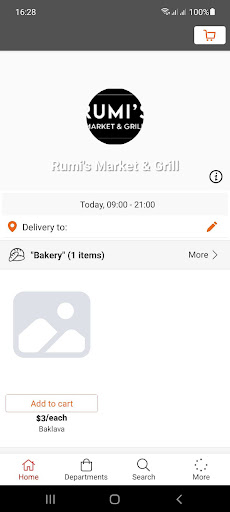 Android application Rumi's Market & Grill screenshort