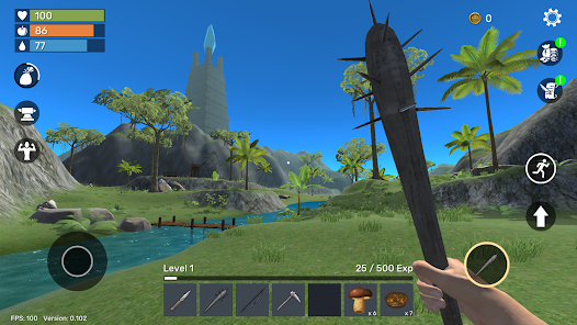 Uncharted Island Survival RPG v0.902 MOD (Unlimited Money, Free Crafting) APK