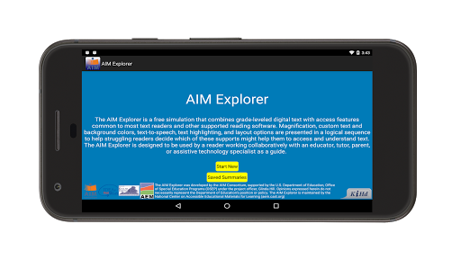 Android application AIM Explorer screenshort