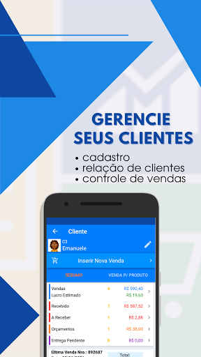 Vendas, Estoque, Clientes Screen 3