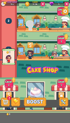 Android application Idle Cake shop Empire screenshort