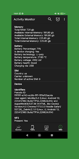 Activity Monitor: cpu, battery 3