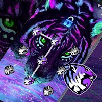 Neon Tiger - App Lock Master Theme