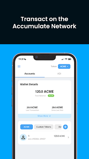 Android application Accumulate Wallet screenshort