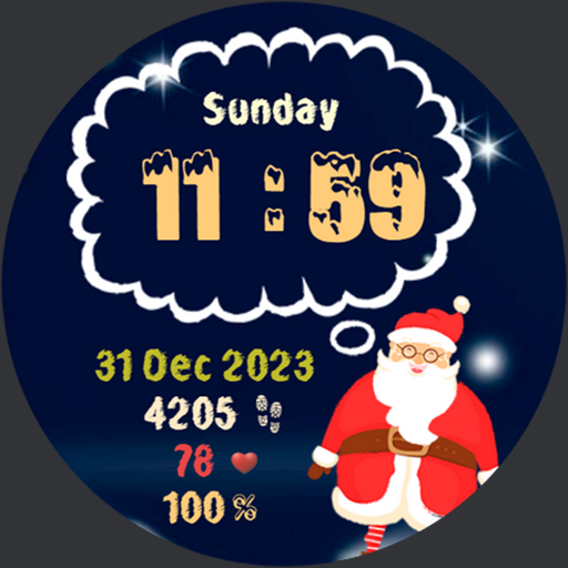 New Year Watchface AKM Wear OS