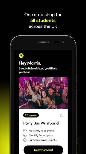 Android application Uniwristband screenshort