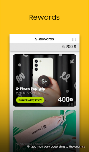 Android application Samsung Plus Rewards screenshort