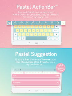 Pastel Keyboard Themes Color Capture d'écran