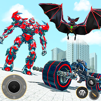 Flying Bat Robot Bike Games