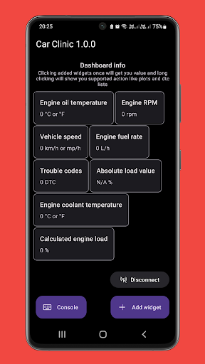 Android application Car Clinic OBD2 screenshort