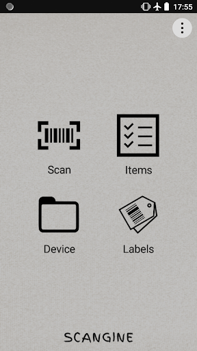 Android application BDO - barcode to file screenshort