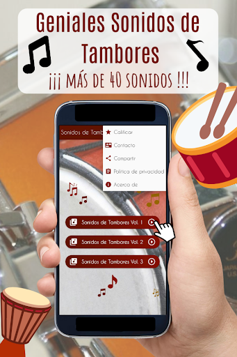 Android application Sonidos de Tambores. screenshort