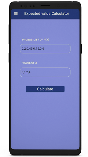 Android application Expected Value Calculator screenshort