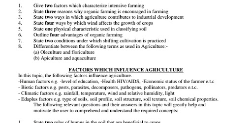 Android application KCSE Agriculture Revision screenshort