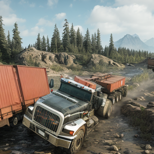 Jogo de Caminhões Offroad Realista com Atoleiros Para Celular - Truck  Simulator Offroad 4 