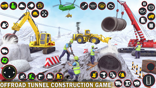 Android application Snow Excavator Construction 3d screenshort