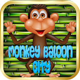 Monkey ballons city icon