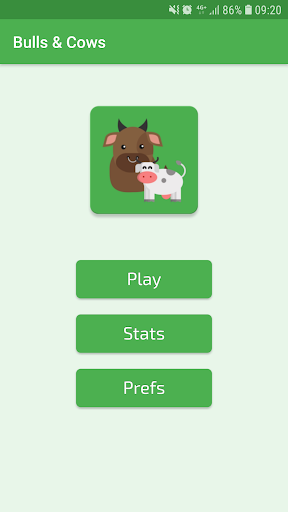 Android application Bulls and Cows screenshort