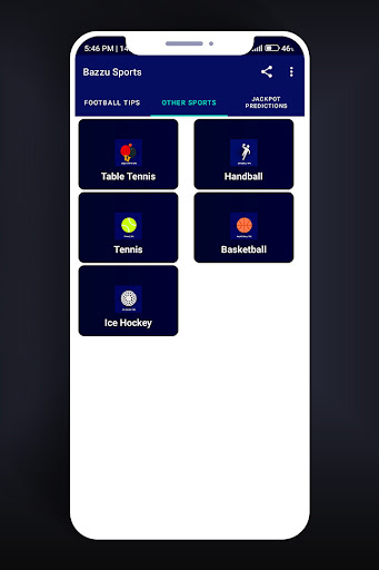All sports + jackpot tips. Screen 2