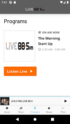 LIVE 88.5 FM Screen 2