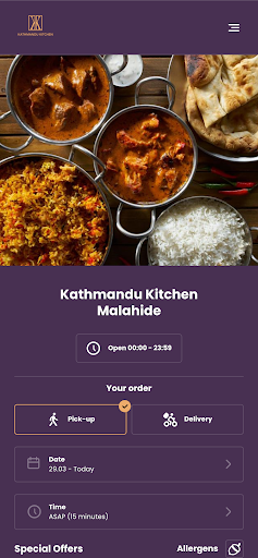 Android application Kathmandu Kitchen Malahide screenshort
