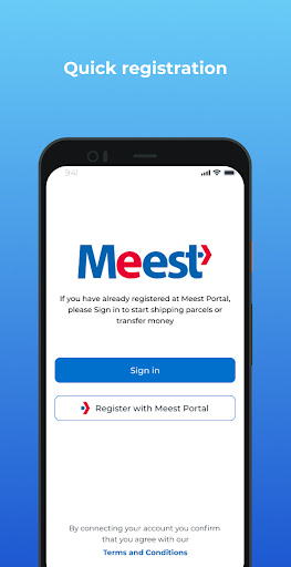 Android application Meest Portal screenshort