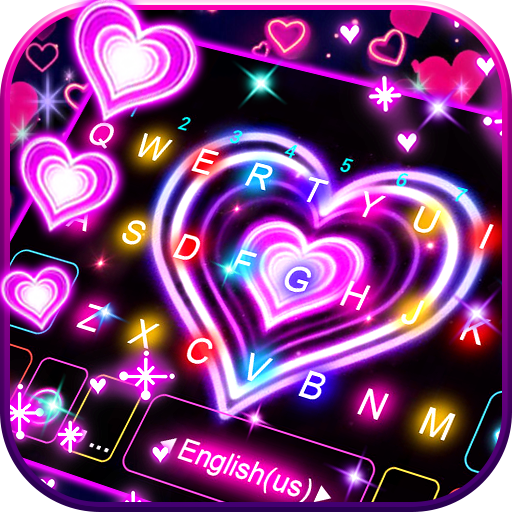 Neon Lights Heart Theme  Icon