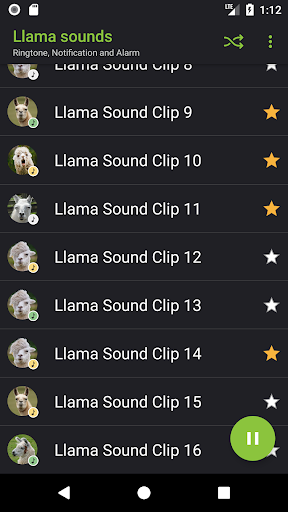 Llama sounds Screen 3