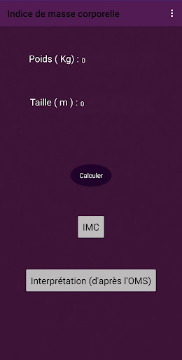 indice de masse corporelle Screen 2