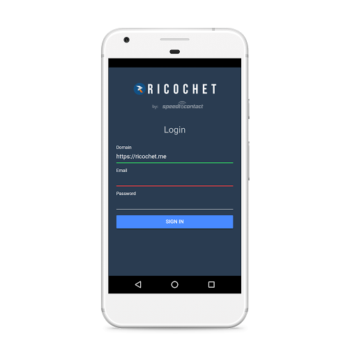 Android application Ricochet360 Mobile CRM screenshort